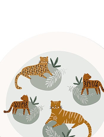 Tapis rond Panthères