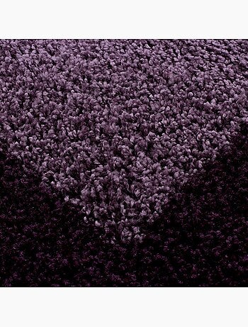 Tapis rond poils longs shaggy tissé motif simple BORDURE