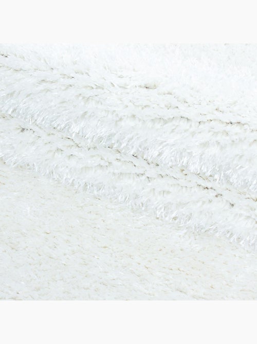 Tapis rond poils longs shaggy tissé motif uni UNI A - Kiabi