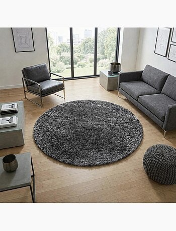 Tapis longs poils shaggy tissé motif uni UNI A