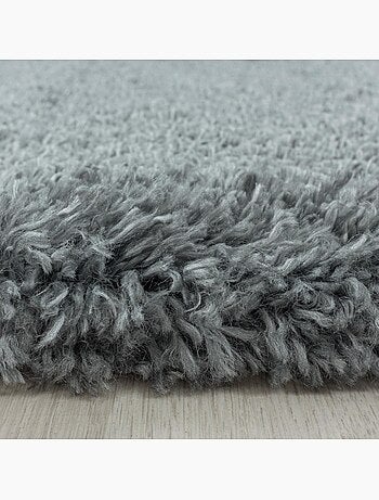 Tapis longs poils shaggy tissé motif uni UNI B