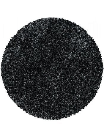Tapis longs poils shaggy tissé motif uni uni b