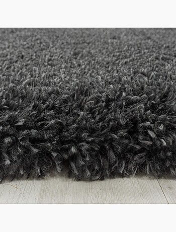 Tapis longs poils shaggy tissé motif uni UNI B