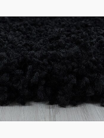 Tapis rond poils longs shaggy tissé motif uni UNI I