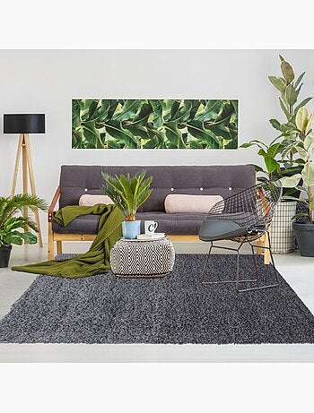 Tapis poils longs shaggy tissé motif uni UNI L