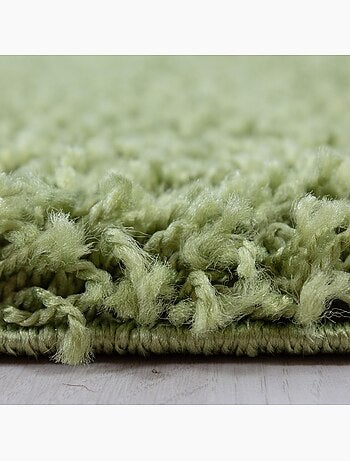 Tapis poils longs shaggy tissé motif uni uni l