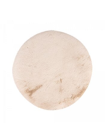 Tapis rond poils longs shaggy tufté motif uni JOUTA