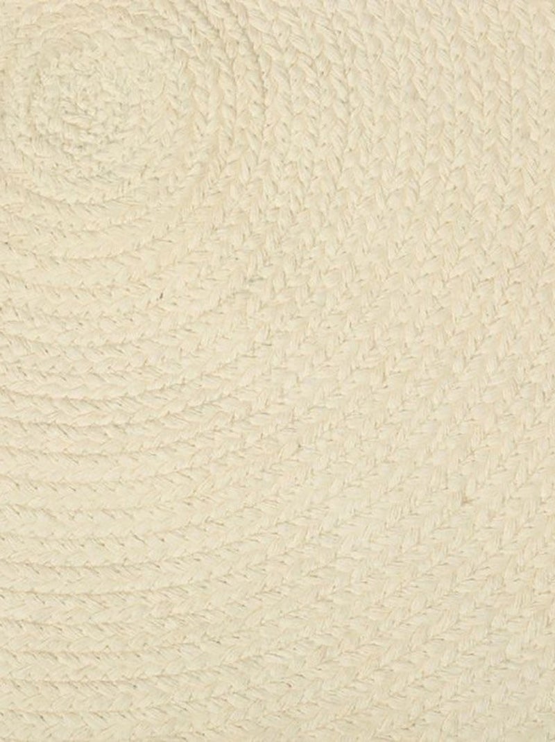 Tapis rond pompons écru coton D90 Blanc - Kiabi