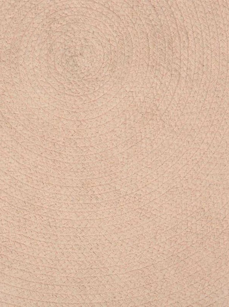 Tapis rond pompons rose coton D90 Rose - Kiabi