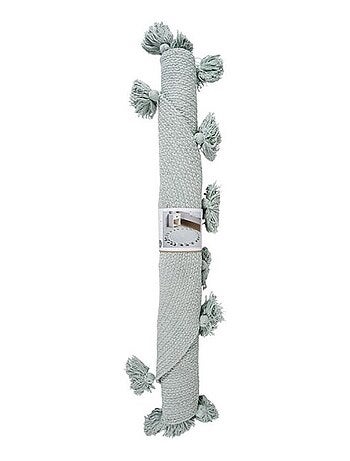 Tapis rond pompons gris coton D90