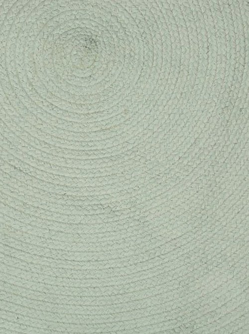 Tapis rond pompons vert coton D90 - Kiabi