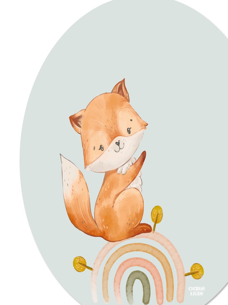 Tapis rond Renard Multicolore - Kiabi