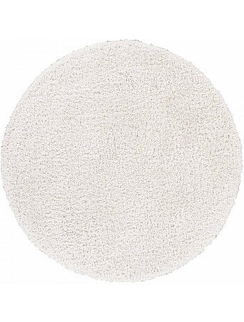 Tapis rond shaggy tissé motif uni LYN4 UNILA