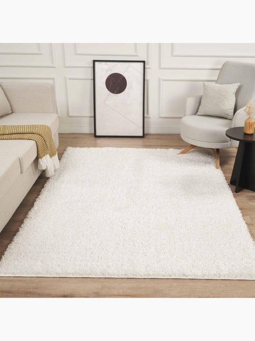 Tapis rond shaggy tissé motif uni LYN4 UNILA - Kiabi