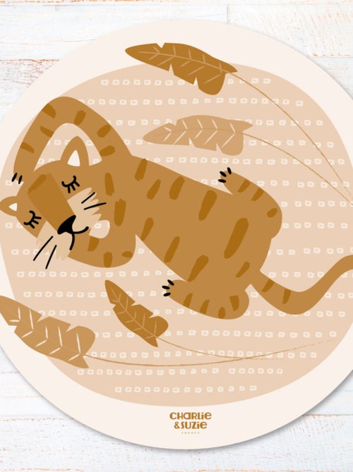 Tapis rond Tigre Dormeur - Kiabi