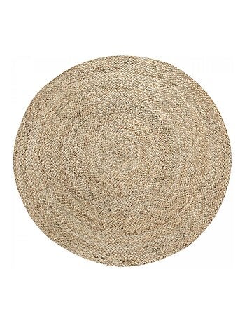 Tapis rond tissé en jute motif uni JUTERON