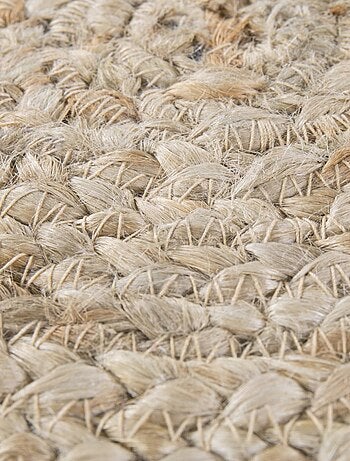 Tapis rond tissé en jute motif uni JUTERON