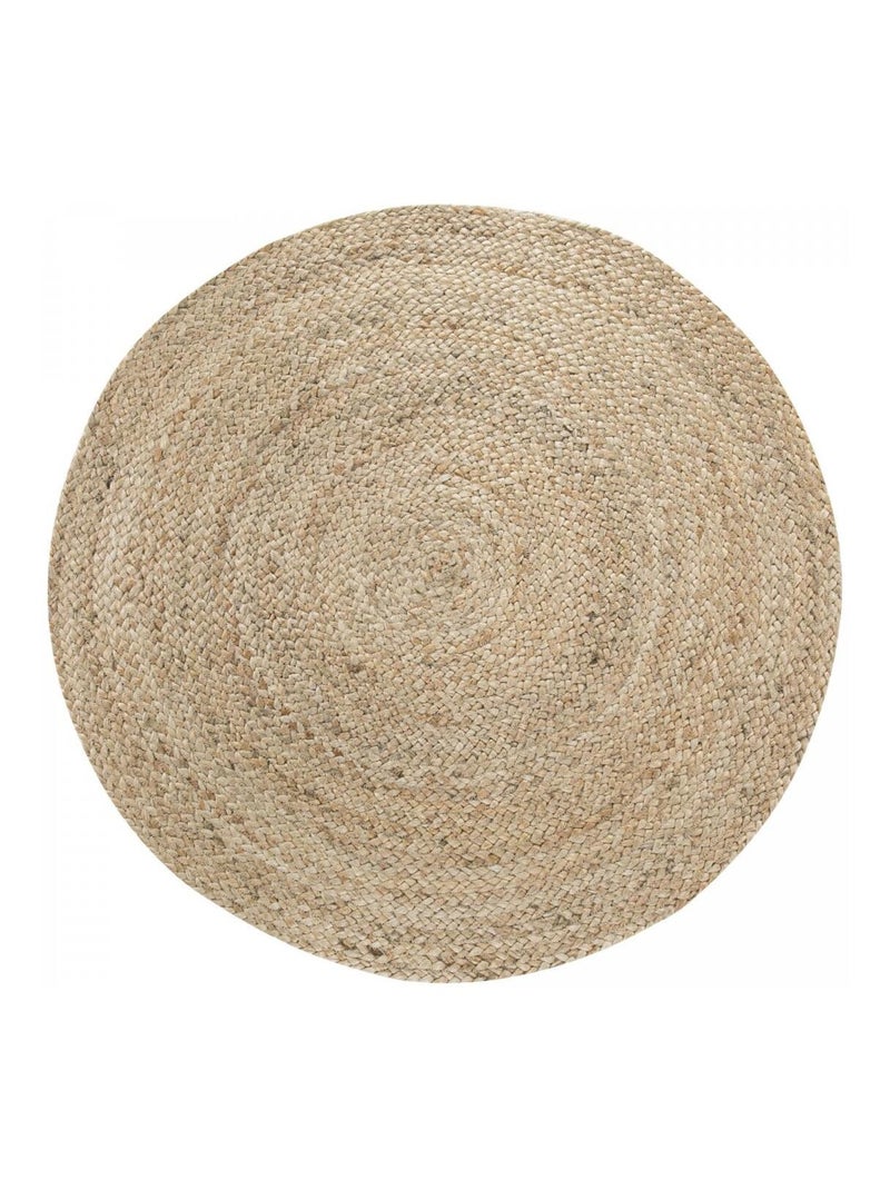Tapis rond tissé en jute motif uni JUTERON Beige - Kiabi