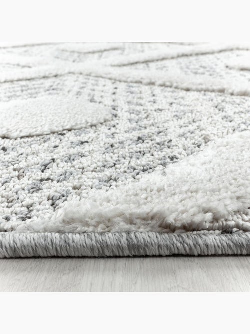 Tapis rond tissé motif scandinave pistioum - Kiabi