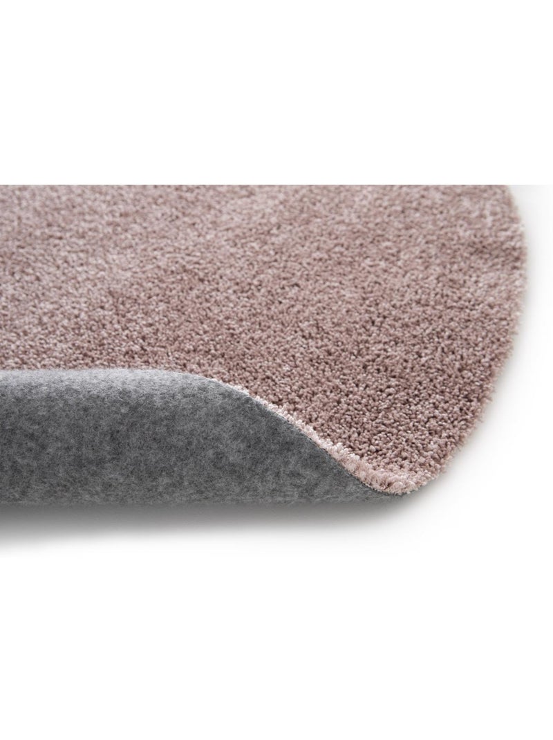 Tapis rond tissé motif uni ALEGRIA Rose - Kiabi