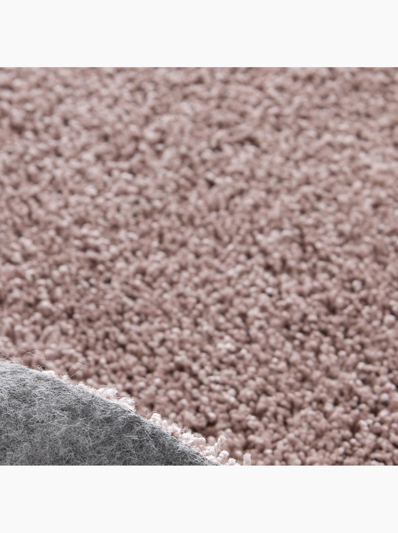 Tapis rond tissé motif uni ALEGRIA Rose - Kiabi