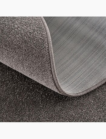 Tapis rond tissé motif uni NOSSA