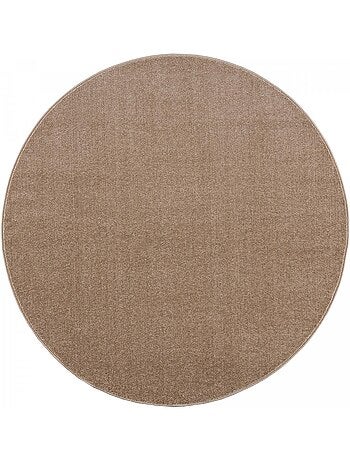 Tapis rond tissé motif uni NOSSA