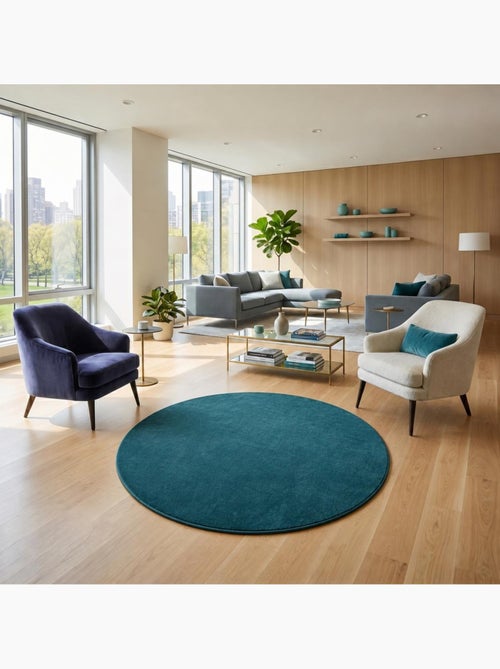 Tapis rond tissé motif uni NOSSA - Kiabi