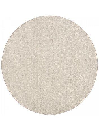 Tapis rond tissé motif uni NOSSA