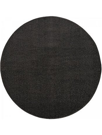 Tapis rond tissé motif uni NOSSA
