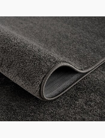 Tapis rond tissé motif uni NOSSA