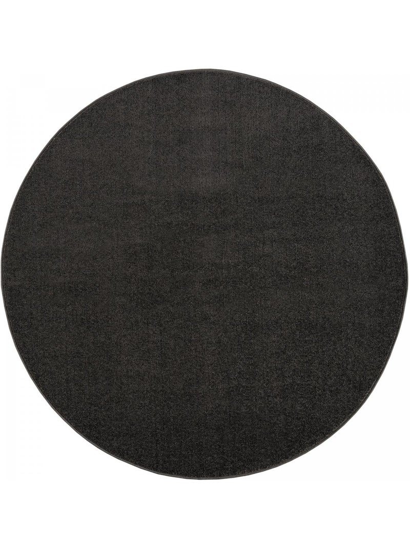 Tapis rond tissé motif uni NOSSA Gris - Kiabi