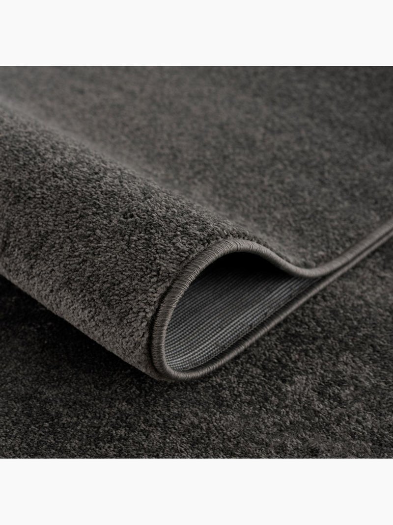 Tapis rond tissé motif uni NOSSA Gris - Kiabi