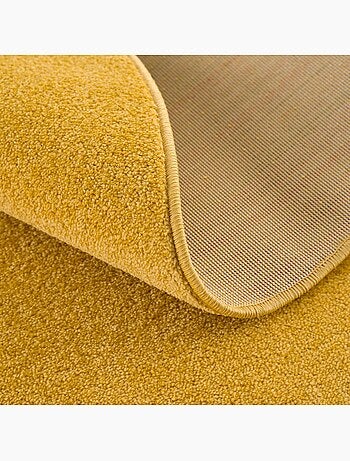 Tapis rond tissé motif uni NOSSA