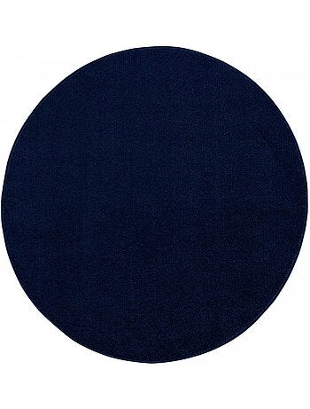 Tapis rond tissé motif uni NOSSA