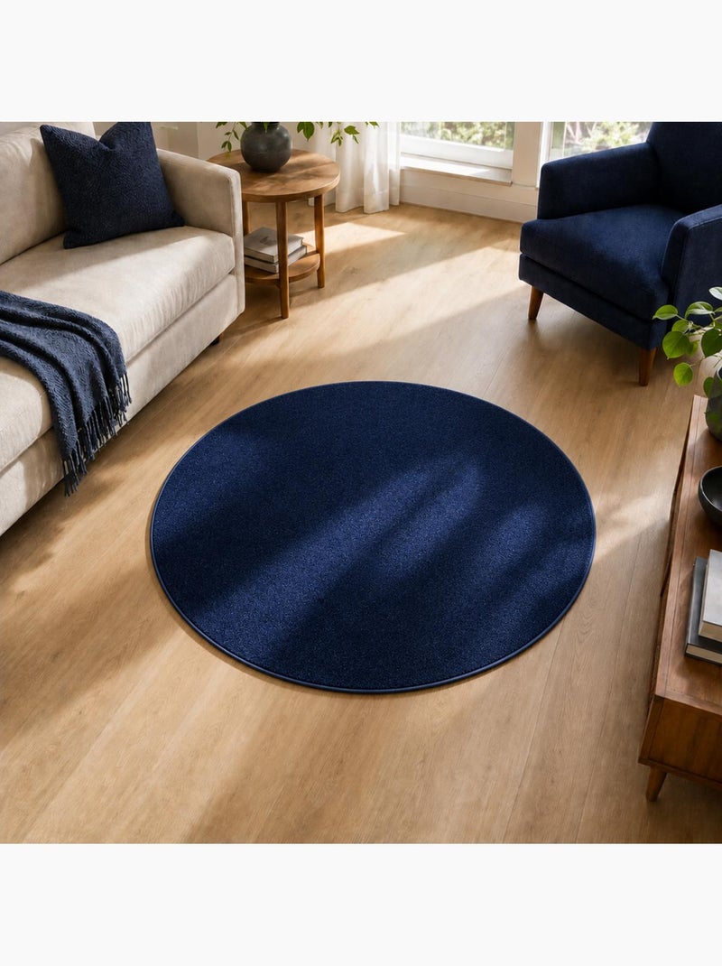 Tapis rond tissé motif uni NOSSA Multicolore - Kiabi