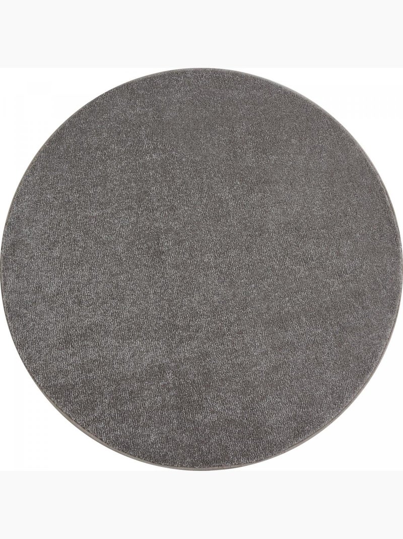 Tapis rond tissé motif uni soula Beige - Kiabi
