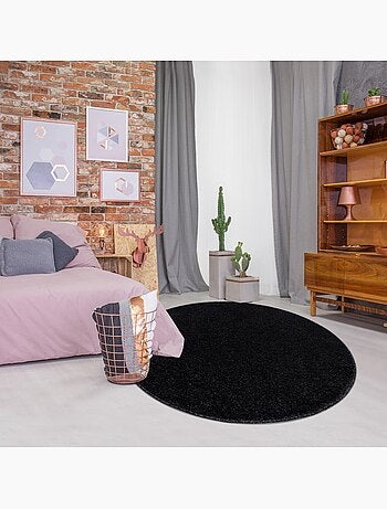 Tapis salon et chambre tissé motif uni SOULA