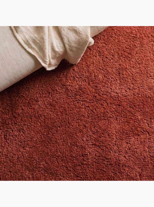Tapis rouge marsala 100x150cm - Kiabi