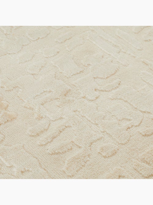 Tapis "Row" matière recyclée blanc chaud 150x200cm - Kiabi