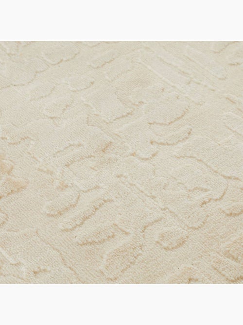 Tapis "Row" matière recyclée blanc chaud 150x200cm - Kiabi