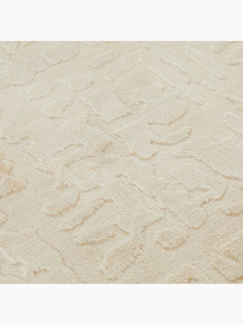 Tapis "Row" matière recyclée blanc chaud 150x200cm Blanc chaud - Kiabi