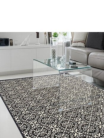 Tapis salon 140x200 BC RONTRI Noir fabriqué en Europe Exclusivité idéal pour Salon - Kiabi