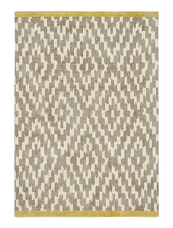 Tapis salon 160x230 UTEKI Gris tapis tissé à la main en pure laine vierge d'inspiration scandinave - Kiabi
