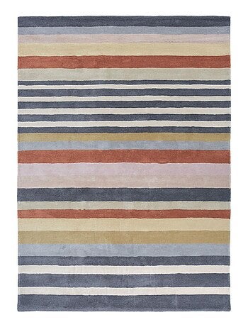 Tapis salon 170x240 ROSITA Multicolore tapis tufté en pure laine vierge main coloré et confortable - Kiabi
