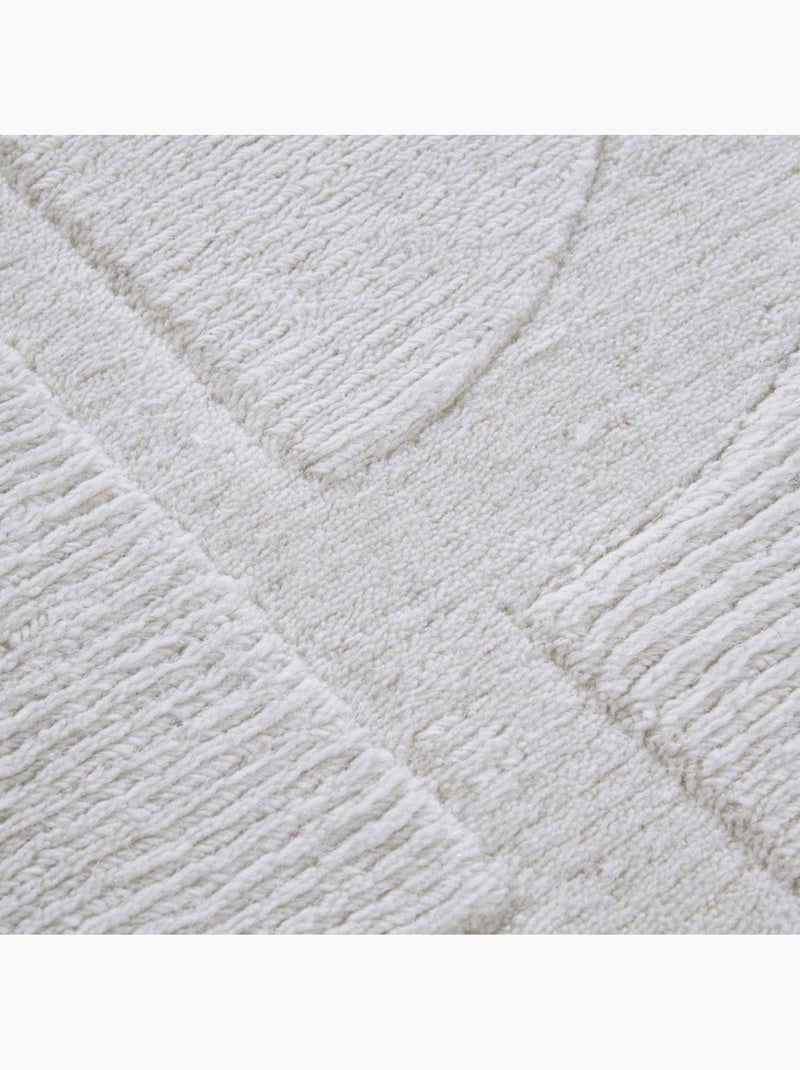 Tapis salon alexis, motif géométrique Ecru - Kiabi