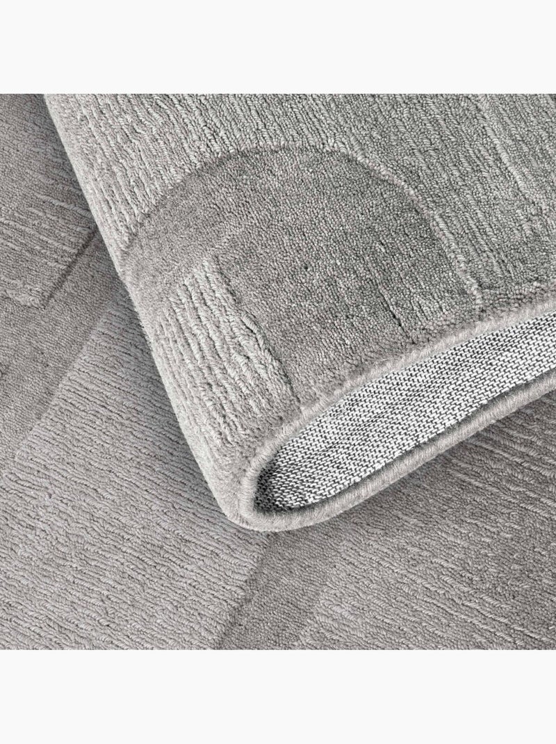 Tapis salon alexis, motif géométrique Gris - Kiabi
