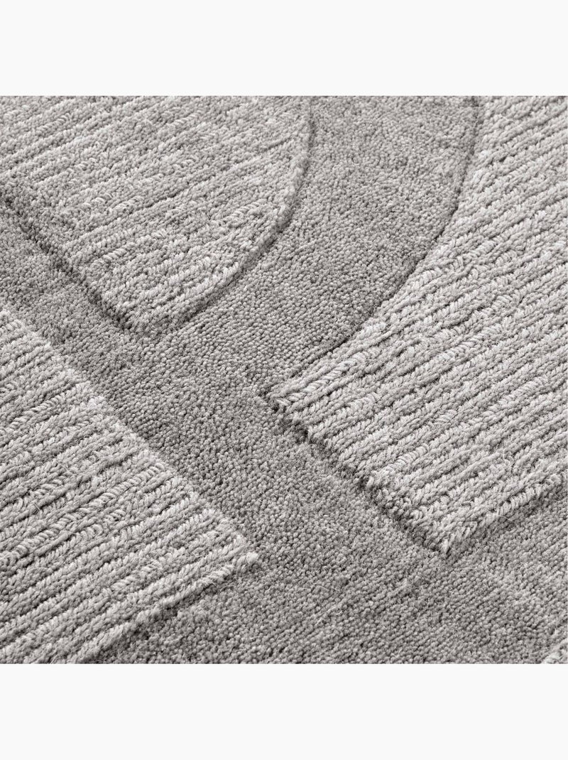 Tapis salon alexis, motif géométrique Gris - Kiabi
