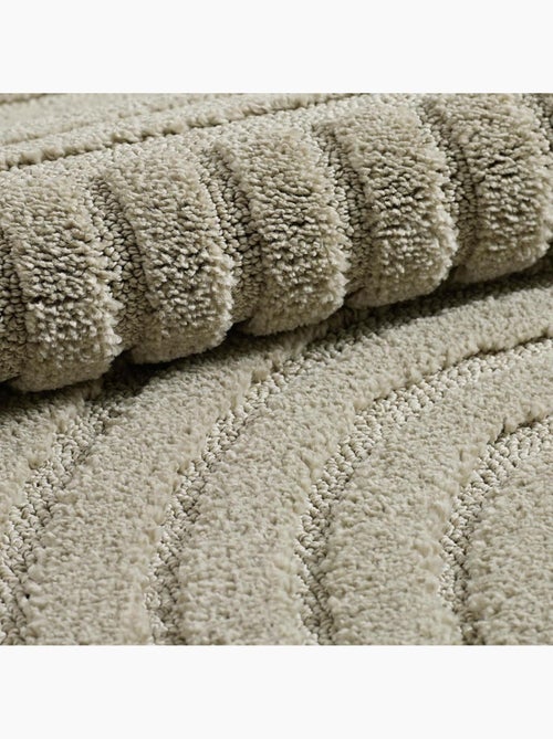 Tapis salon au motif géométrique en relief, forme ronde, noor - Kiabi Tapis salon au motif géométrique en relief, forme ronde, noor - Kiabi