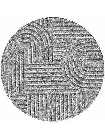 Tapis salon au motif géométrique en relief, moderne et élégant, noor